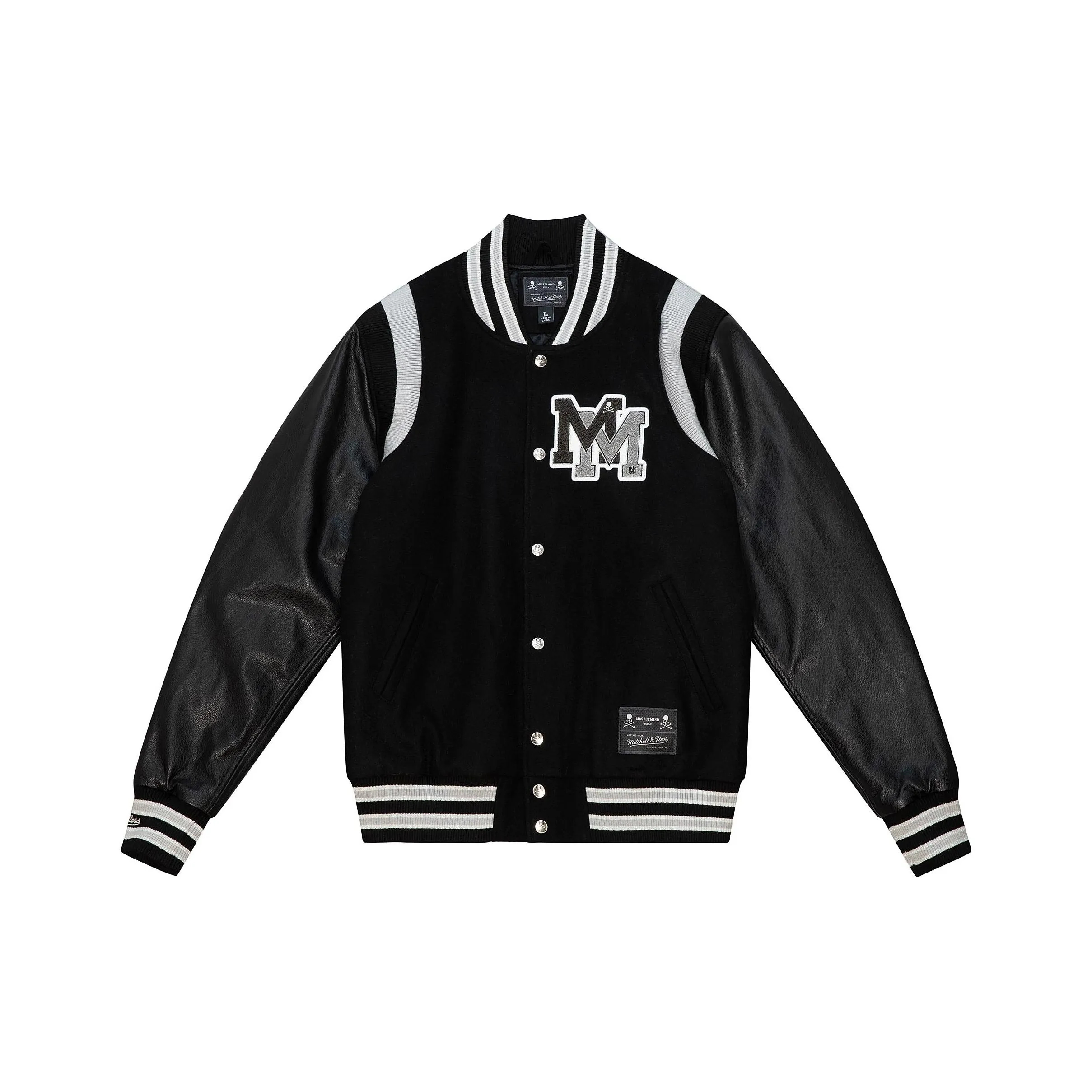 Mitchell & Ness x Mastermind JAPAN Baseball Jacket Unisex Black