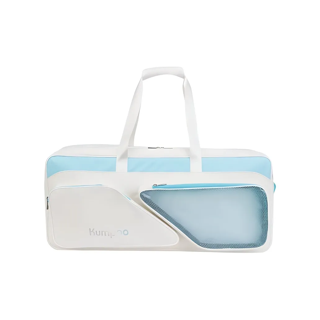 KUMPOO Сумка для тренажерного зала из синтетической кожи унисекс белый и синий