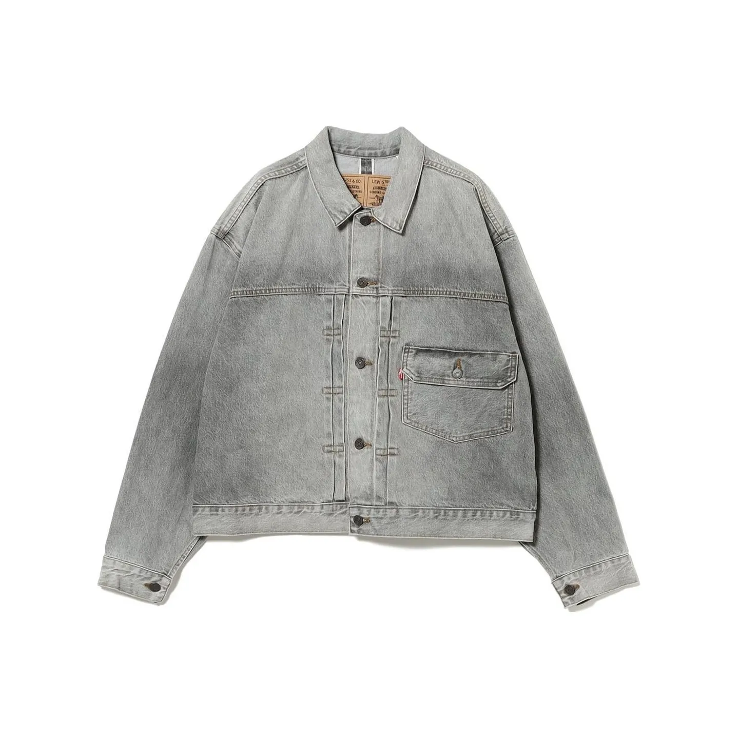 Levis Beams Collaboration Denim Jackets Men's Gray