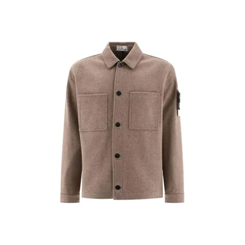 STONE ISLAND Коричневый Мужские Куртки