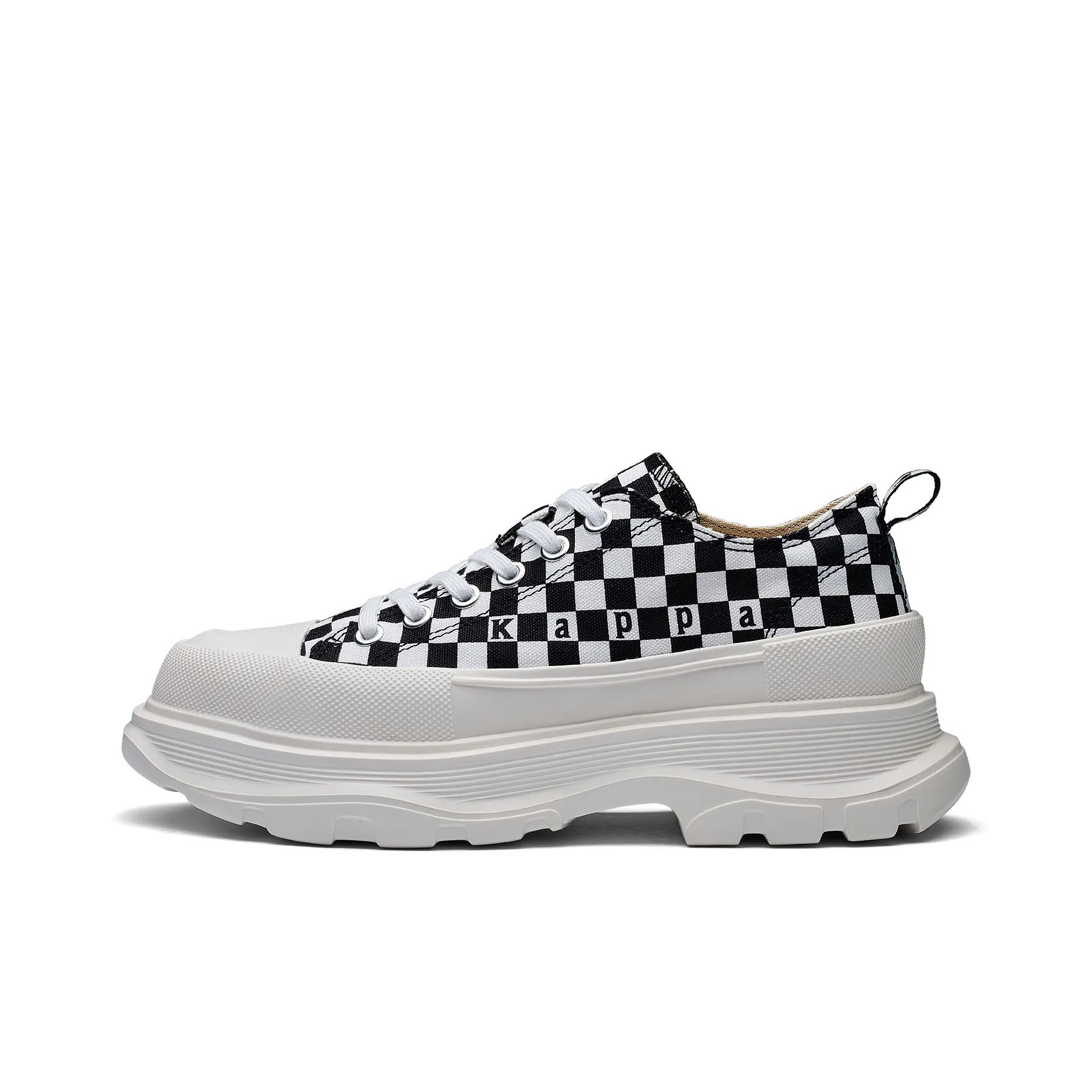 KAPPA Спина к Спине Противоскользящие Устойчивые к Износу Низкий Топ Скейтборд Кроссовки Женские Белые Черные