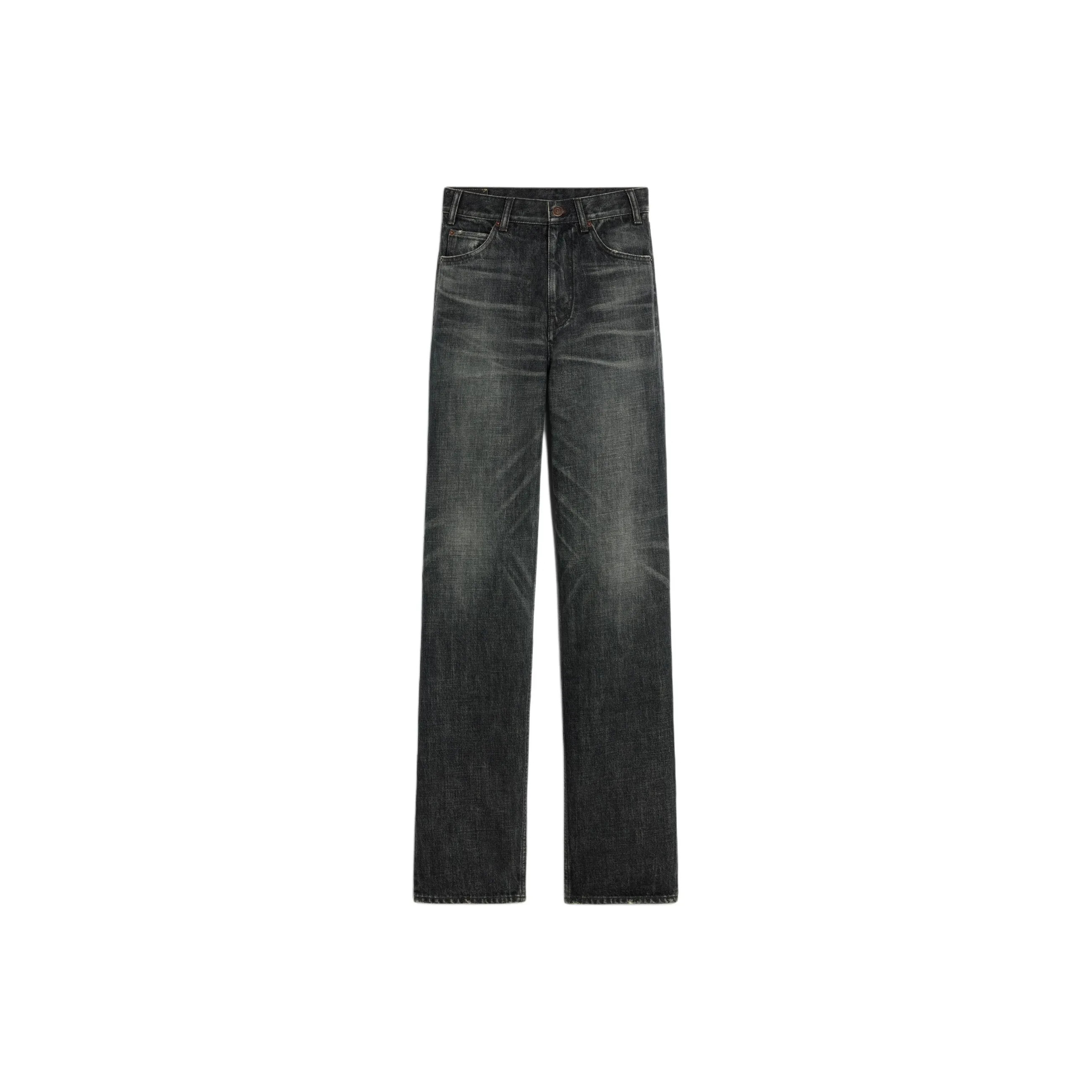 CELINE Kitty Jeans In Black Ice Rinse Wash Denim