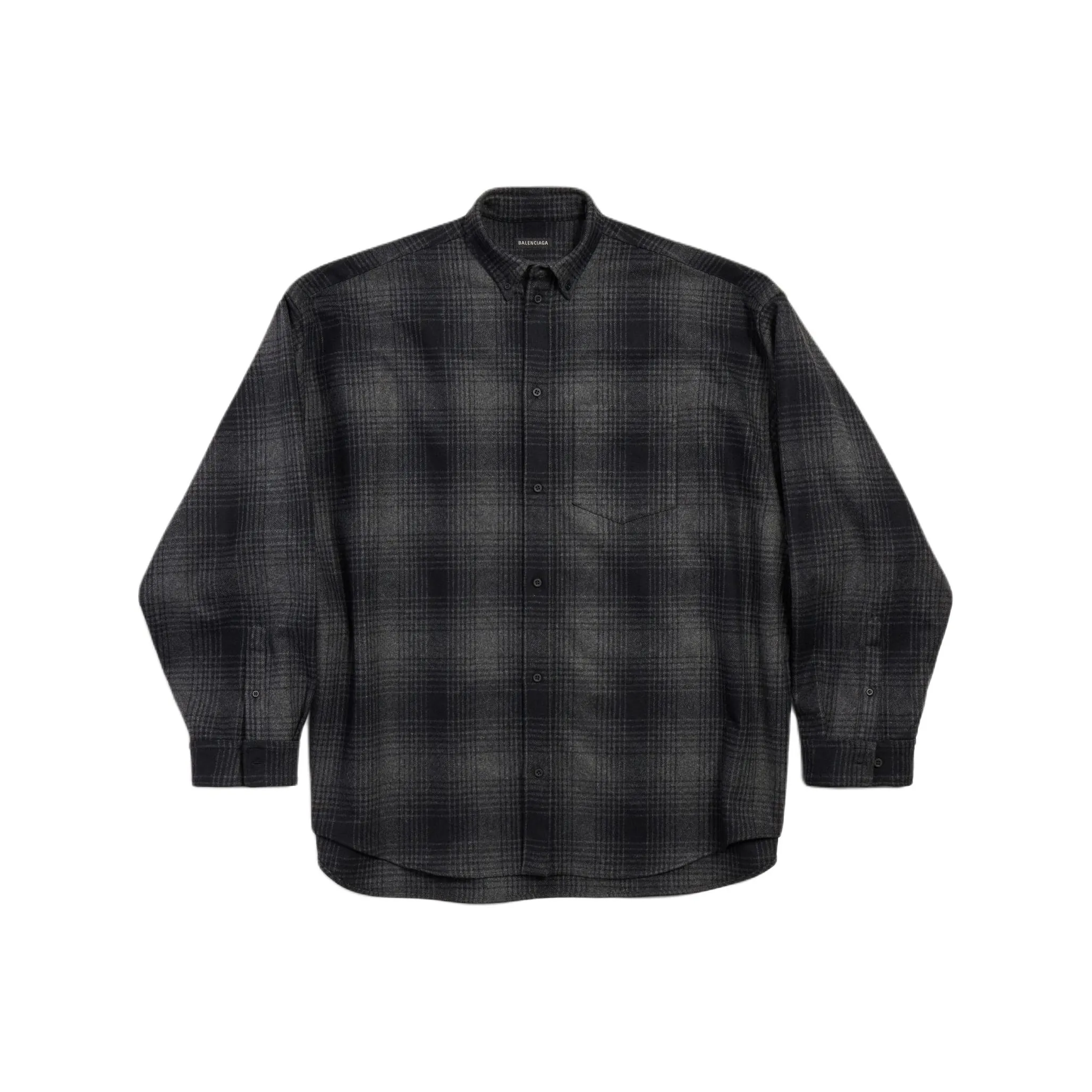 Balenciaga Collared Button-Up Oversized Shirt