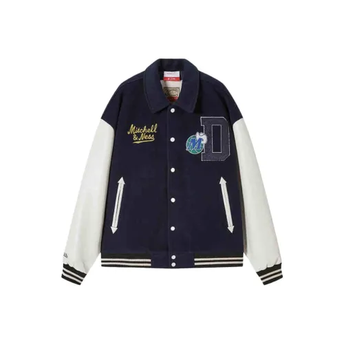 Mitchell Ness Dallas Mavericks Темно-синяя унисекс куртка
