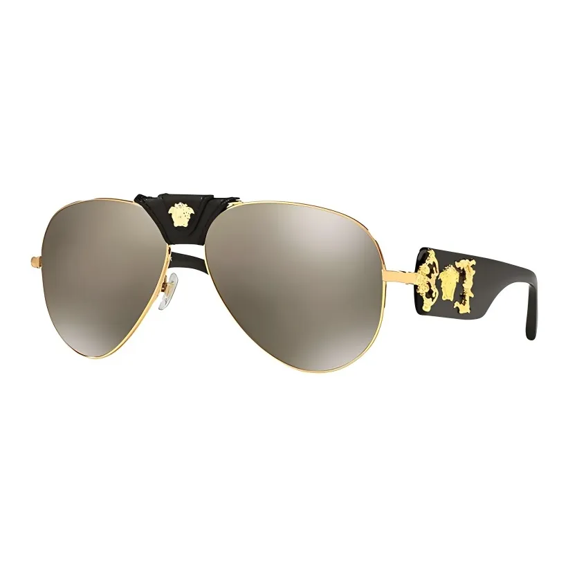 VERSACE Металл Нерегулярная форма Солнцезащитные очки Унисекс Золотой