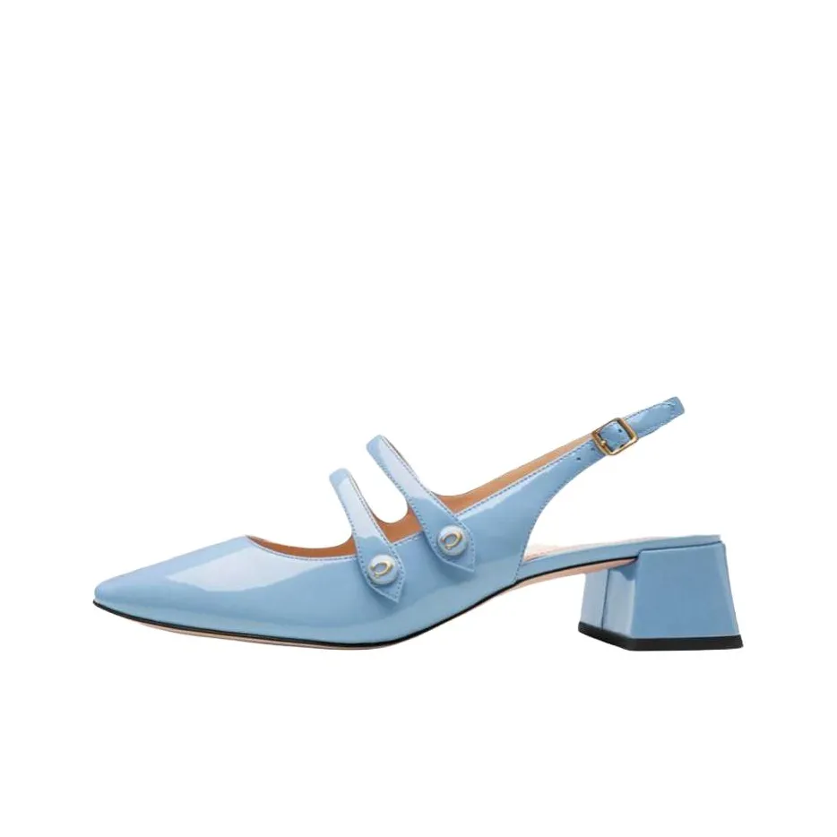 COACH Winley Грубый каблук Высокие каблуки 3,5 см Женские Синий