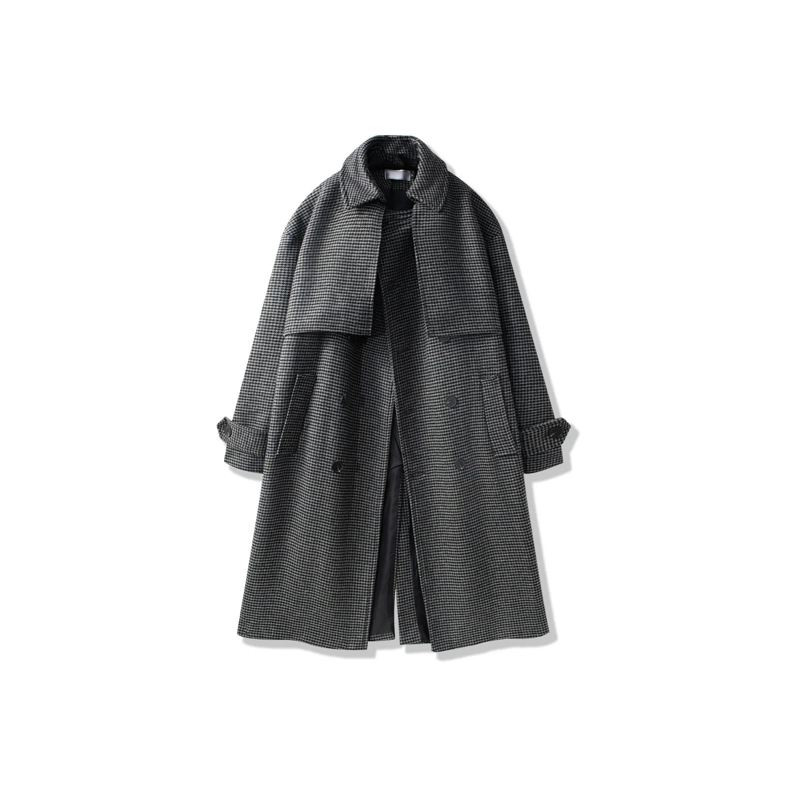 DKPD Серая клетка Унисекс Пальто