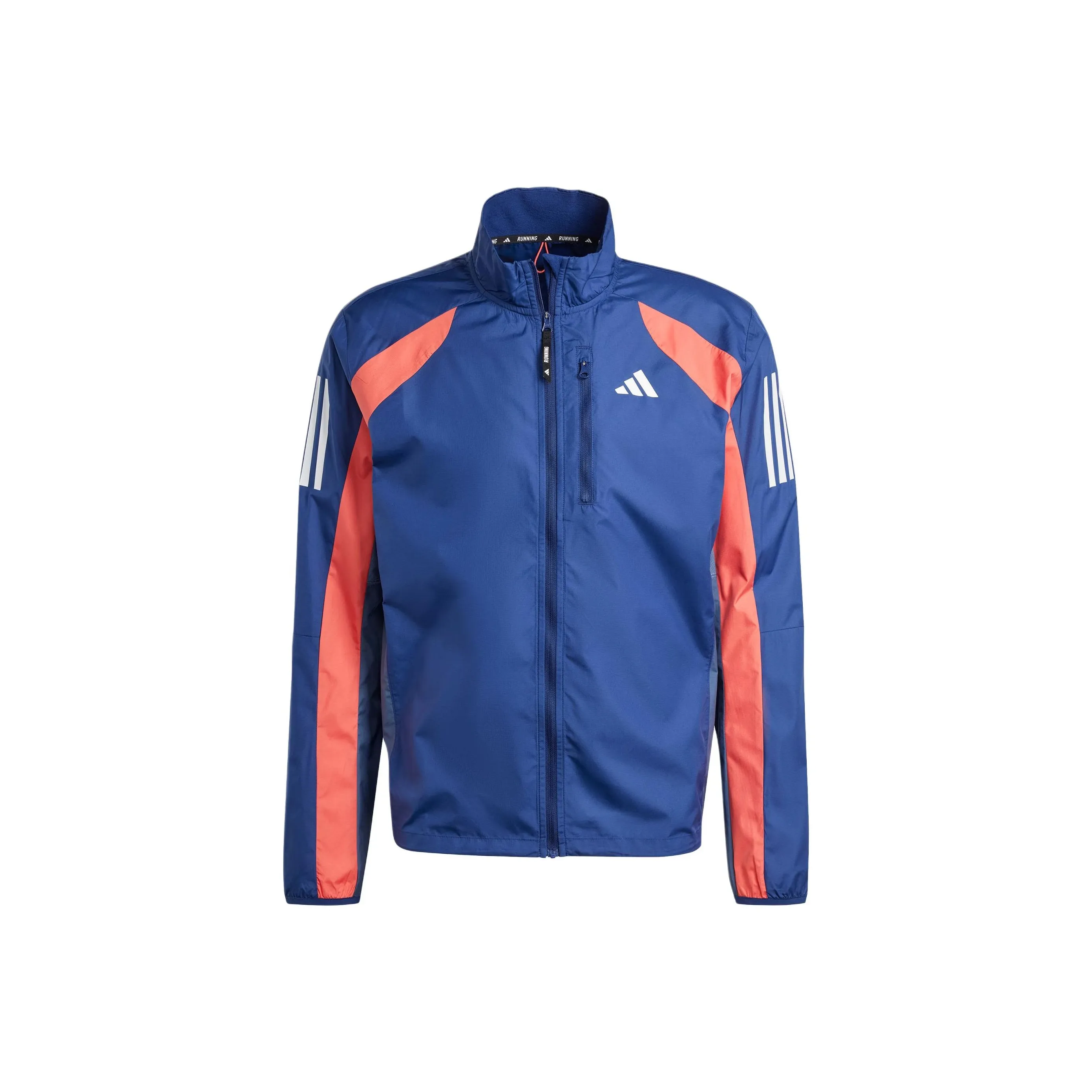 Adidas COLORBLOCK Own The Run Colorblock Jacket Stand Collar Jackets Men's Dark Blue