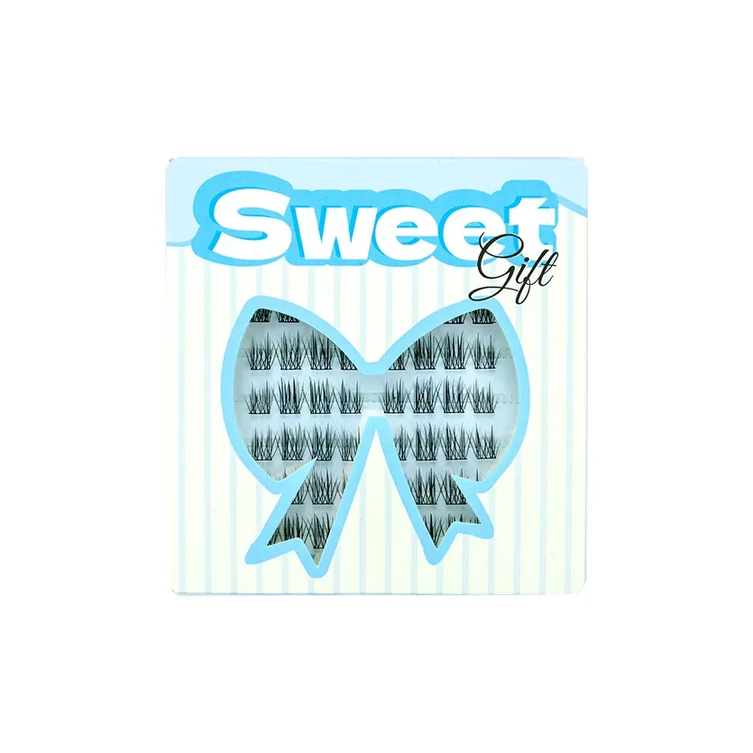 KULESI Перо Веер Маленькие звезды-близнецы Накладные ресницы Естественный Увеличение Длина Стиль