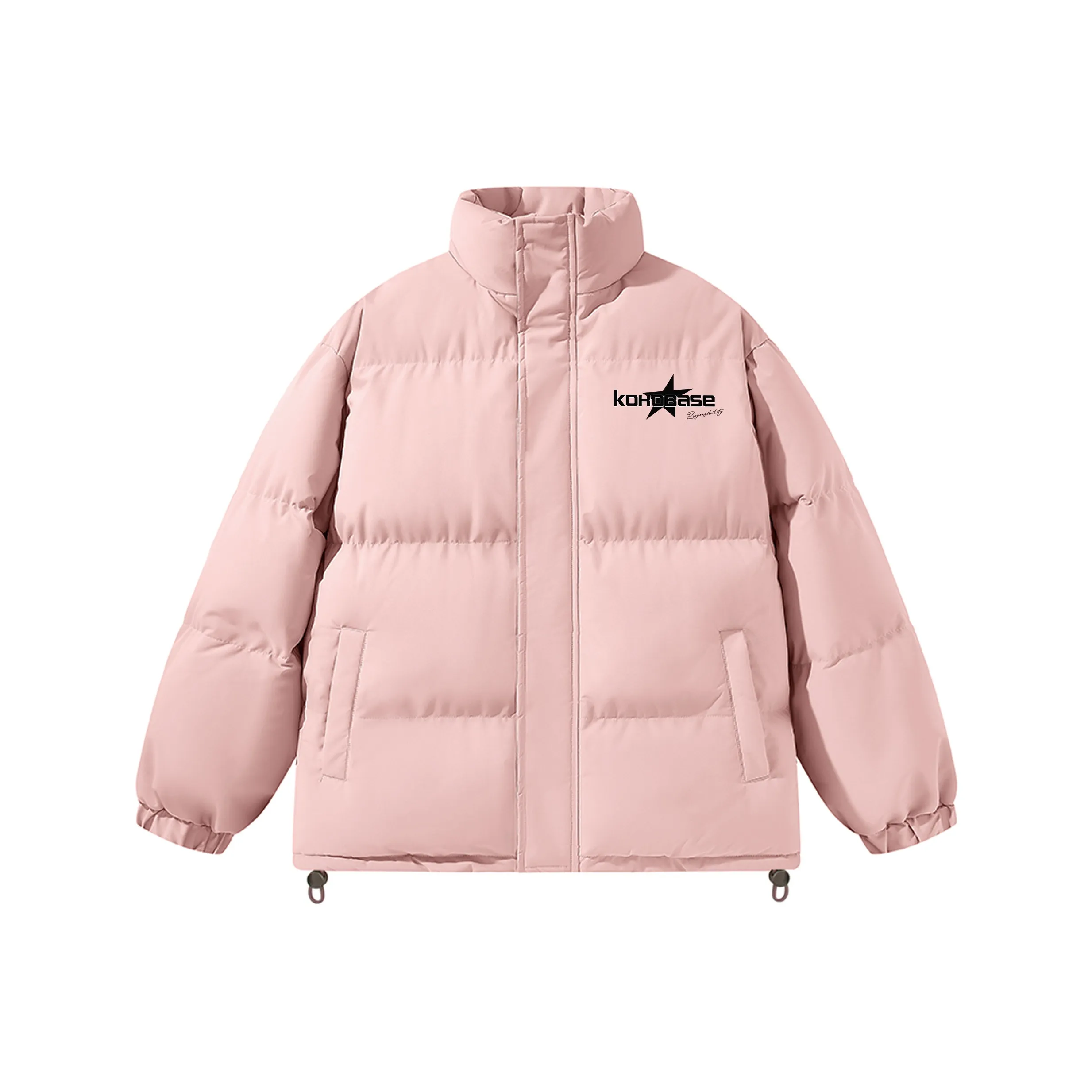 KOKO BASE Хлопковый пуховик унисекс розовый