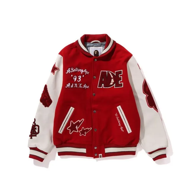 A BATHING APE ® Appliqué detail Varsity Jacket