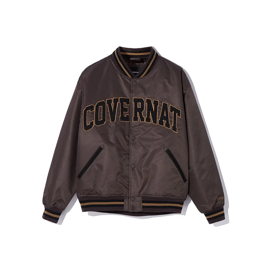 COVERNAT Повседневный Куртки и Пальто Удобный Универсальный Уличный стиль Бейсбольная куртка Унисекс Коричневый