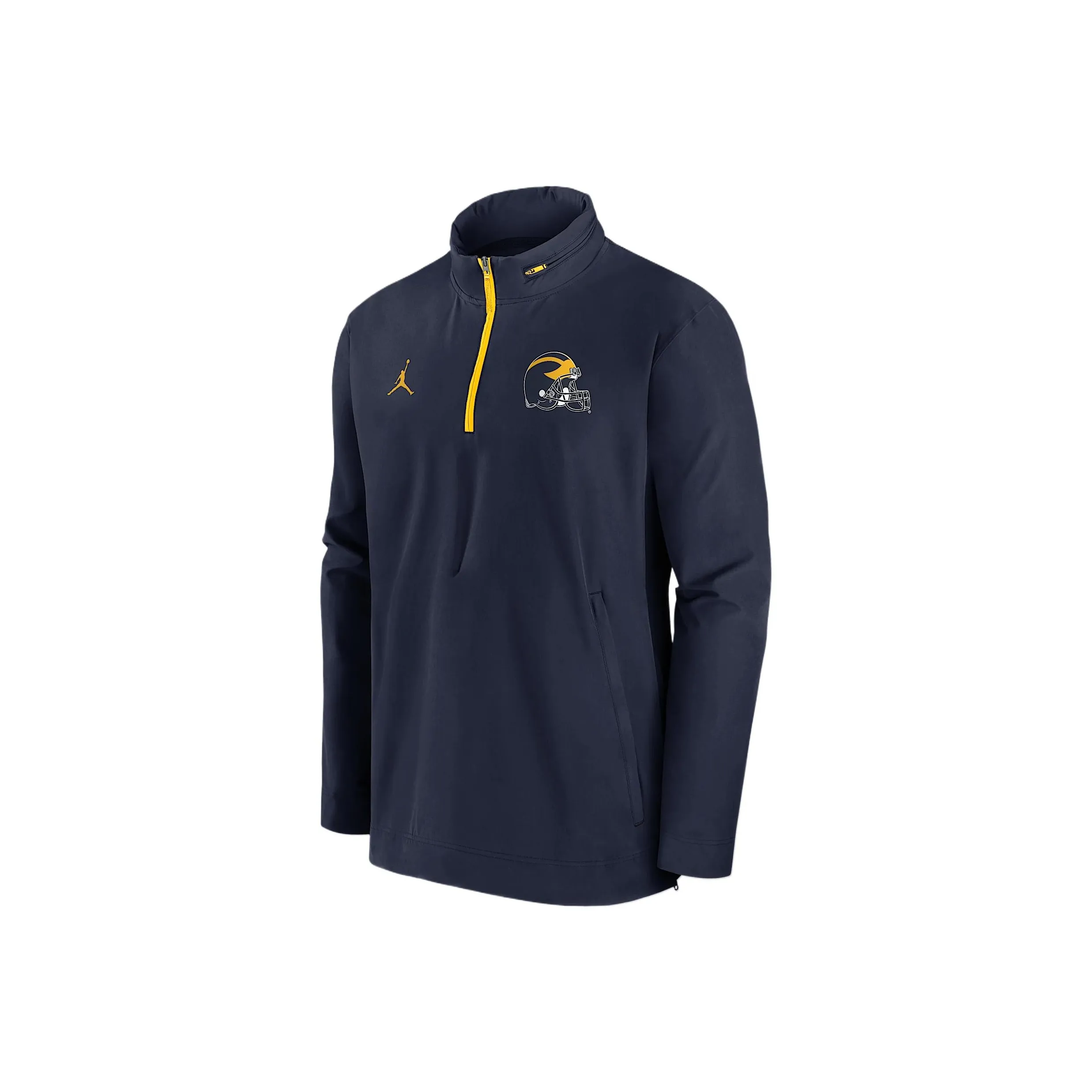 Nike Michigan Wolverines Sideline Coach Men's Nike College 1/2 Zip Hooded Jacket