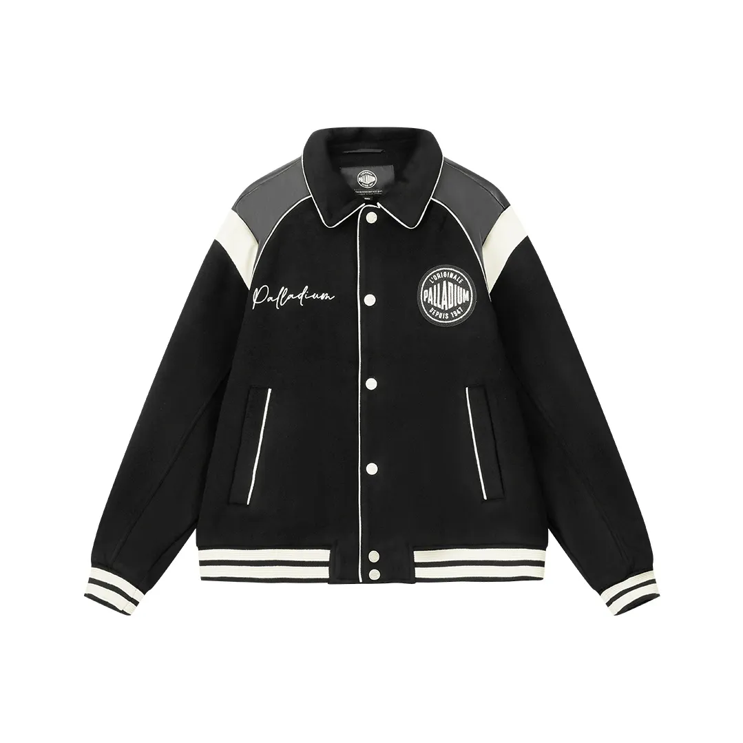 Palladium Baseball Jacket Unisex Lead Black