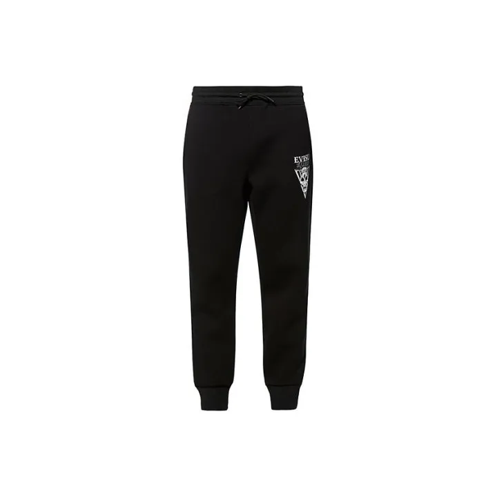 EVISU Jogger Casual Pants Men's Black