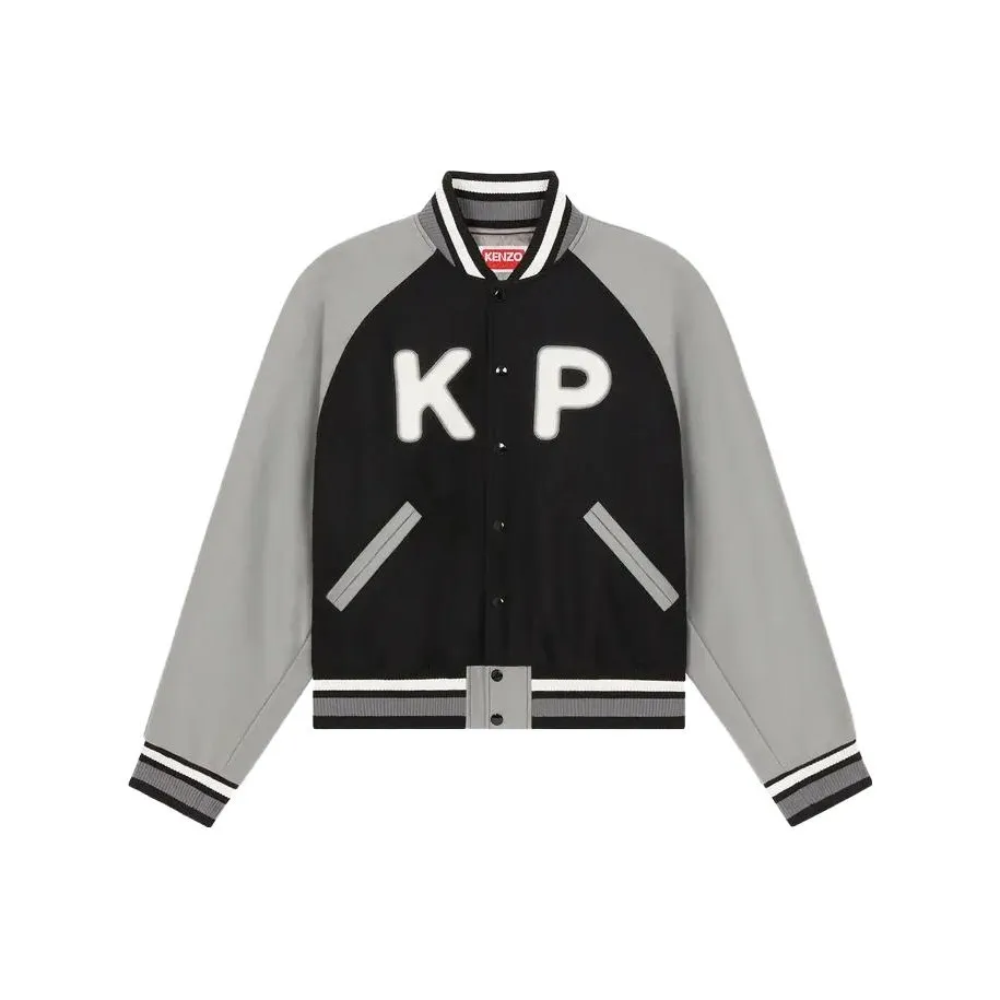 KENZO Varsity Logo Patch Bomber Jacket