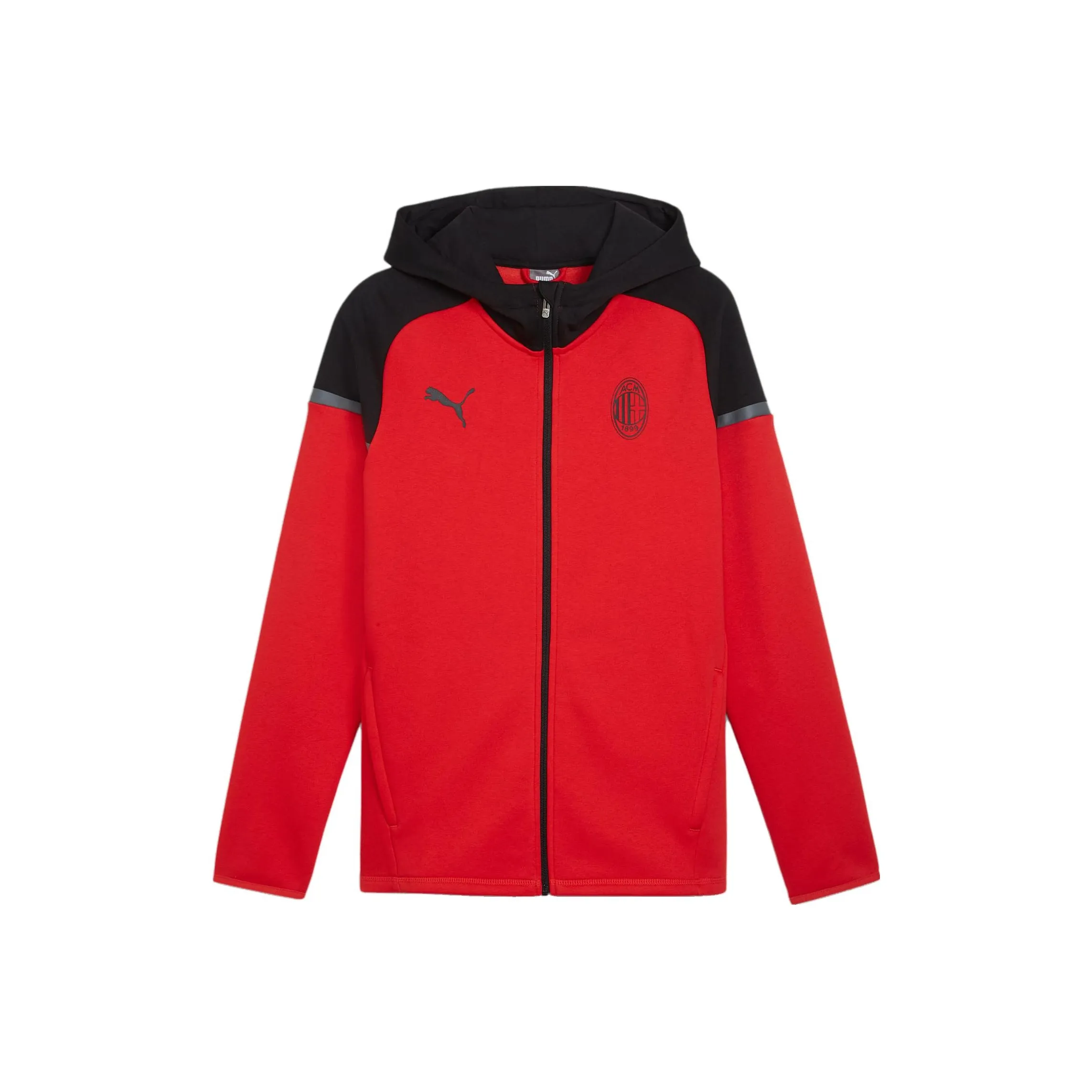 PUMA AC MILAN Football Повседневная С капюшоном Куртка Мужская Красная Черная