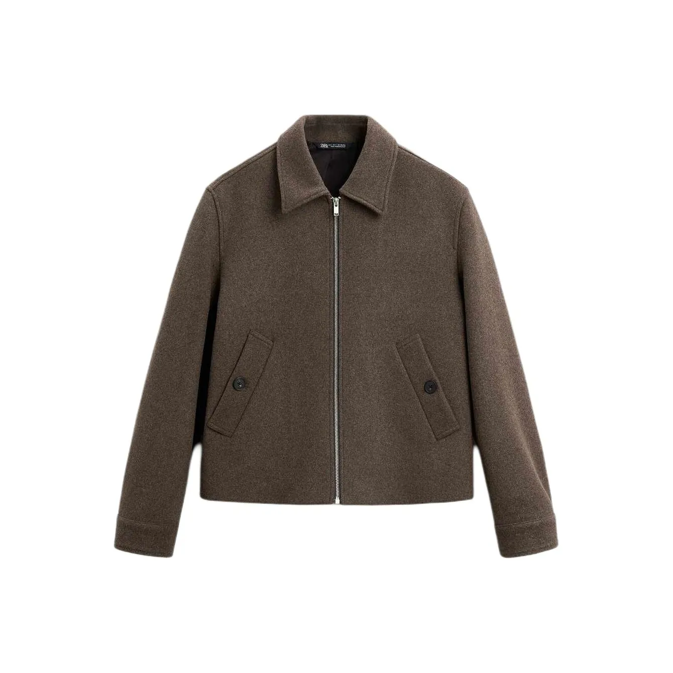 ZARA Куртки и Пальто Мужской Коричневый Темно-Серый Коричневый