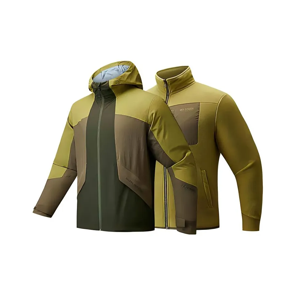 ANTA Outdoor Collection Водонепроницаемый Ветрозащитный And Дышащий Ветровка Мужской Основной черный Red Bean Умбра