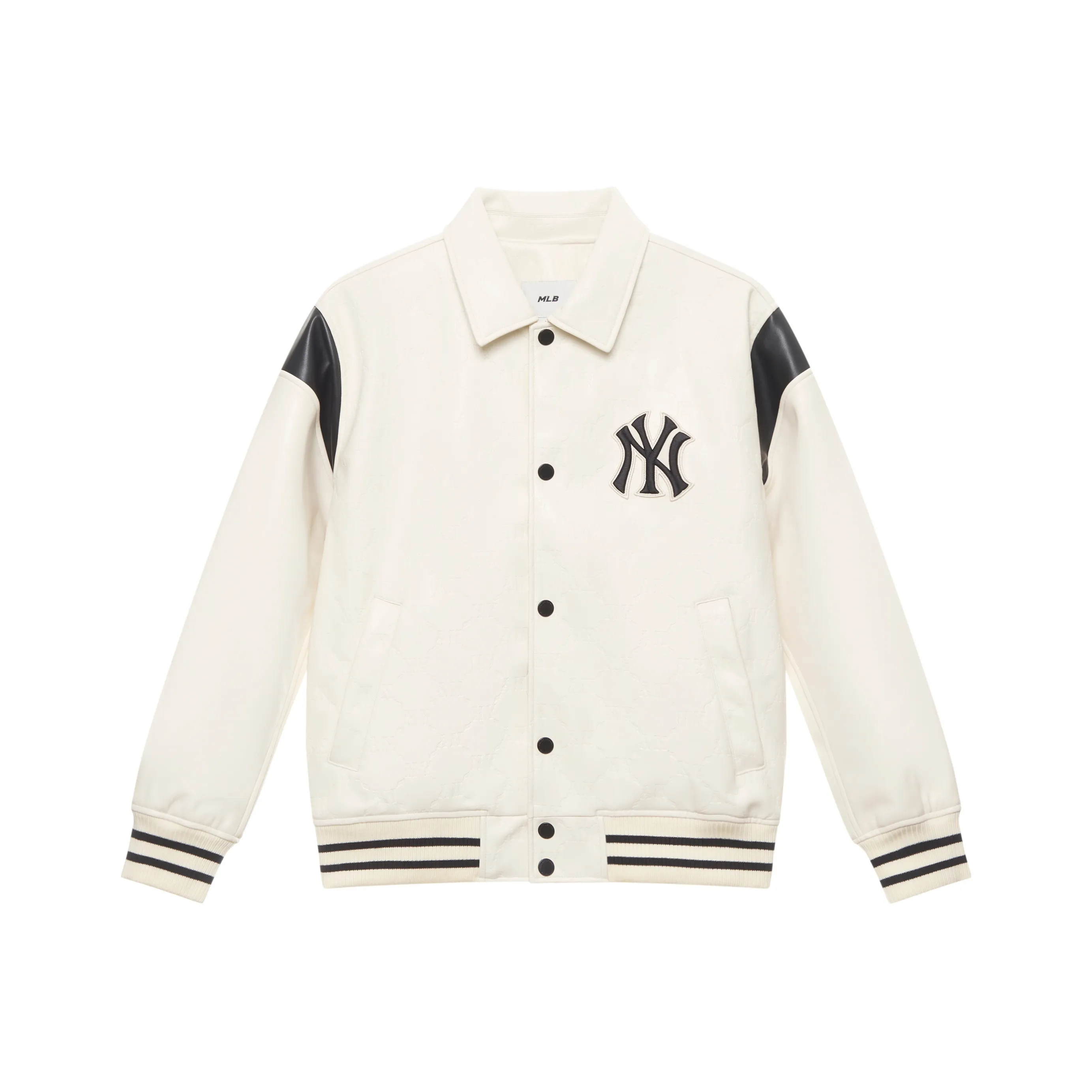 MLB MONOGRAM Collection New York Yankees Baseball Jacket Unisex Dark Cream