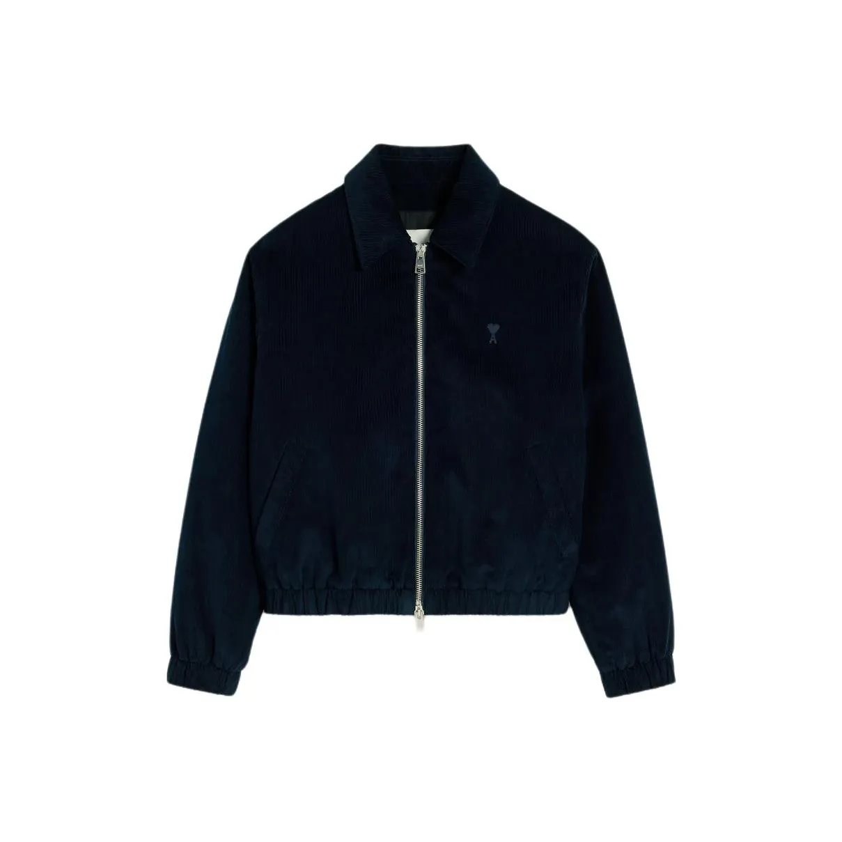 Ami Paris Ami De Coeur Zip Up Corduroy Shirt Jacket
