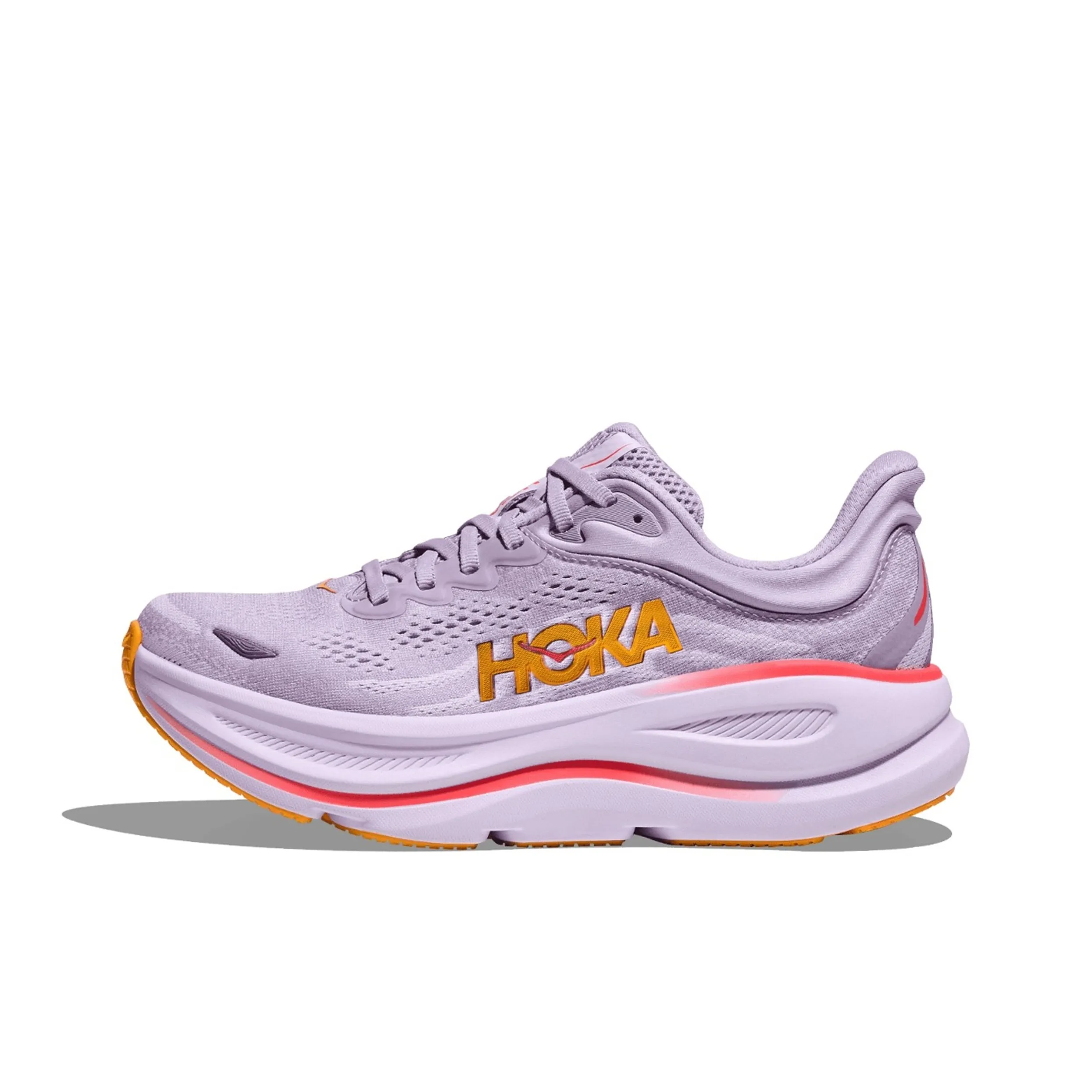 HOKA ONE ONE Bondi 9 Slip-on Устойчивый к истиранию Низкий Топ Беговые кроссовки Женские Фиолетовый Белый