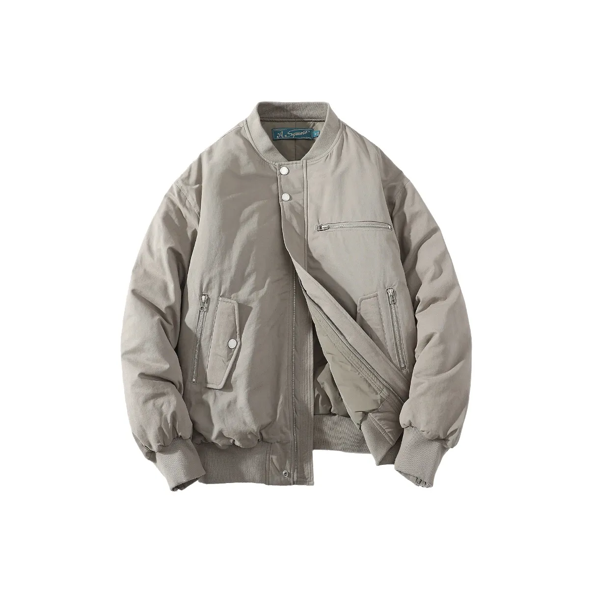 A SQUARE ROOT Бейсбольная куртка Куртка Унисекс Серый
