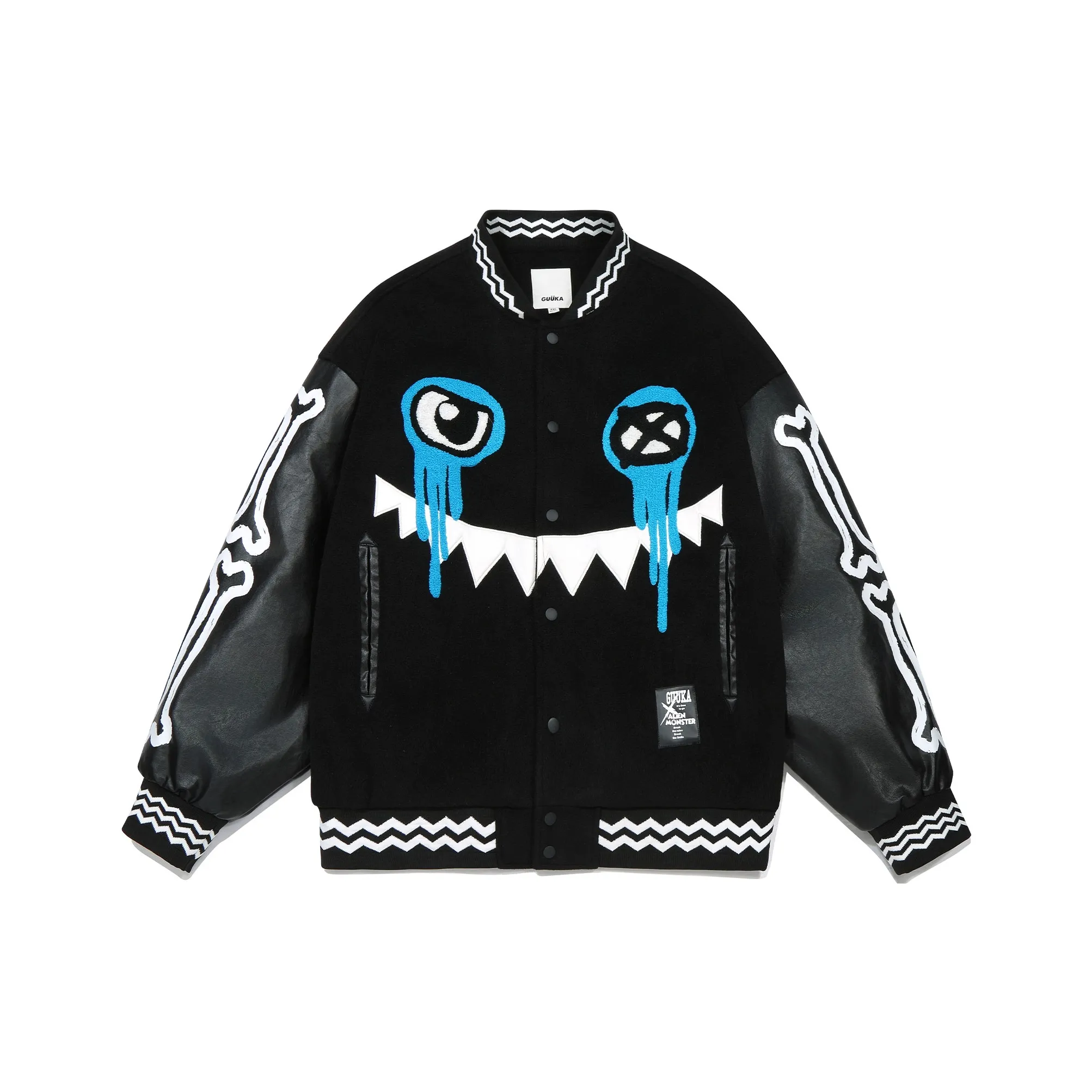 Guuka Бейсбольная куртка Мужская Черная