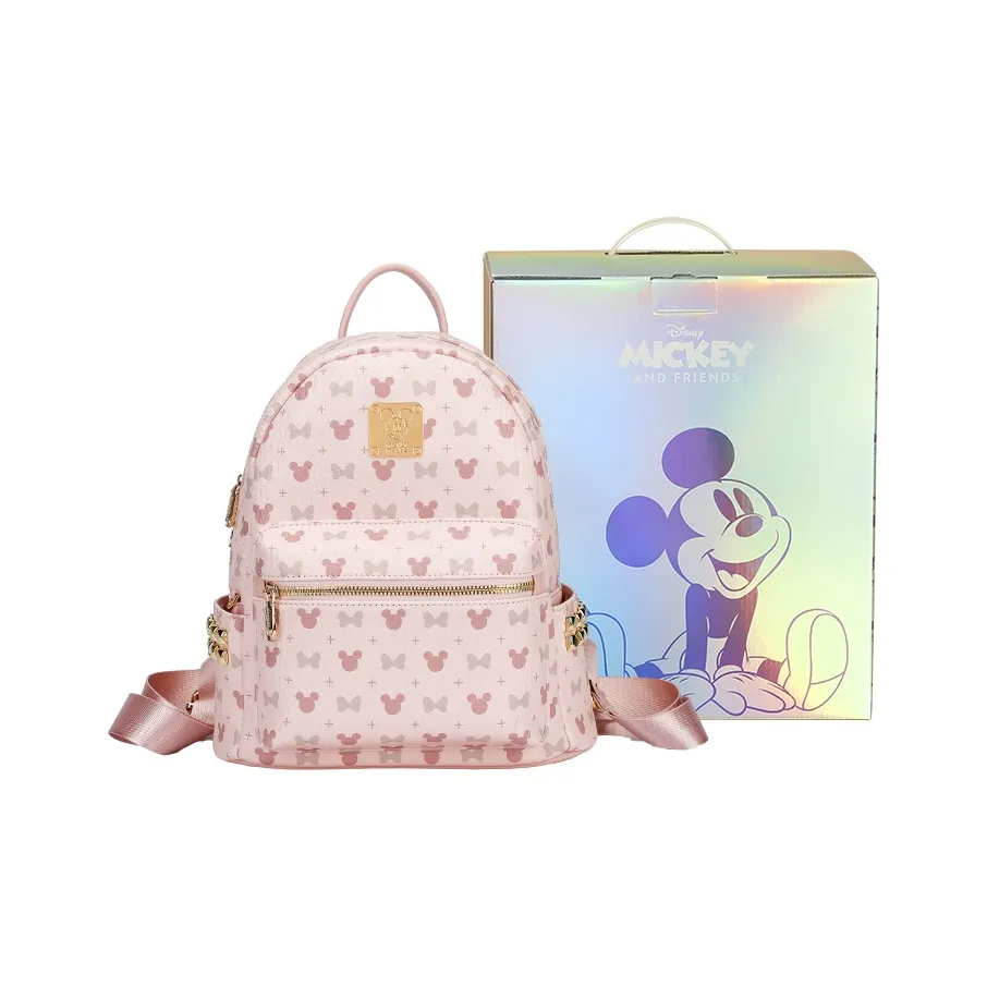 MESUCA Disney Collection Синтетическая кожа Рюкзак Женские Розовый Темно-Кофейный