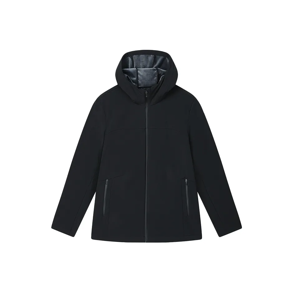 FILA Lifestyle Windproof And Abrasion Resistant Windbreaker Jacket Men's Jet Black