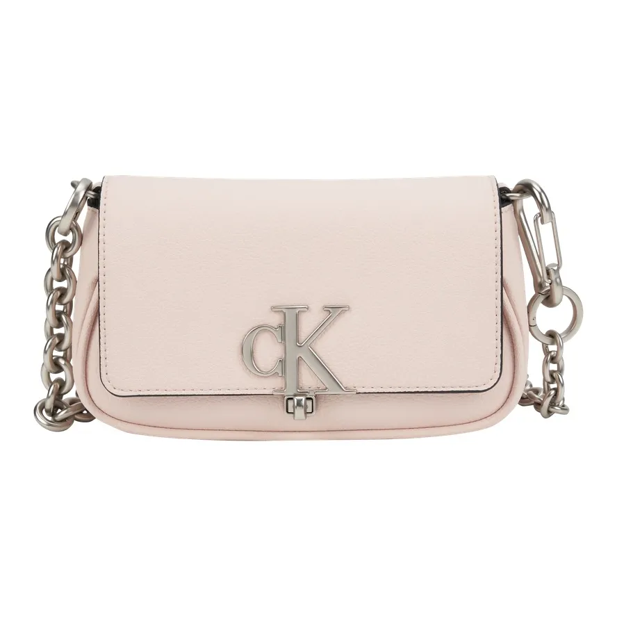 Calvin Klein Сумка через плечо из смешанного материала среднего размера женская перламутрово-розовая