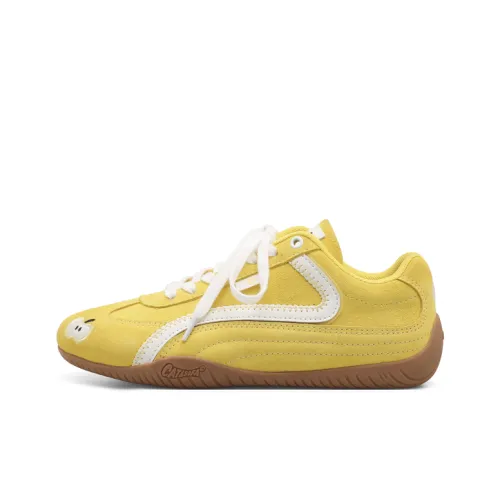 Cat&Sofa Кроссовки для скейтбординга Low Top Желтые Яблочно-Унисекс