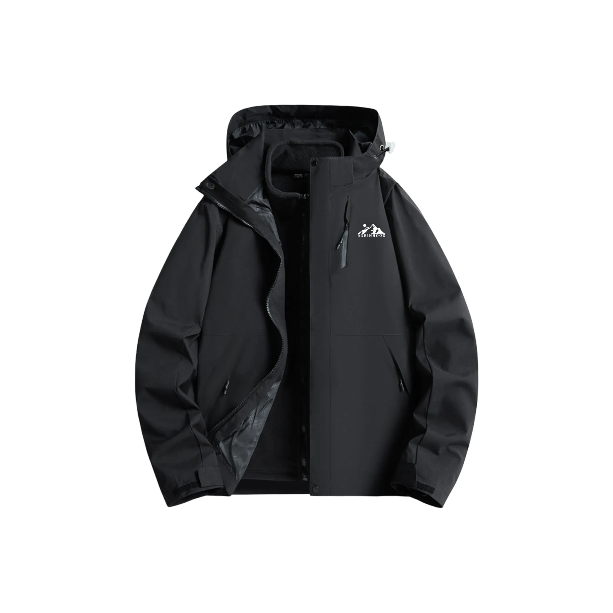 ROBINHOOD Windproof Breathable Water Repellent Cold Resistant Rainproof Windbreaker Jacket Unisex