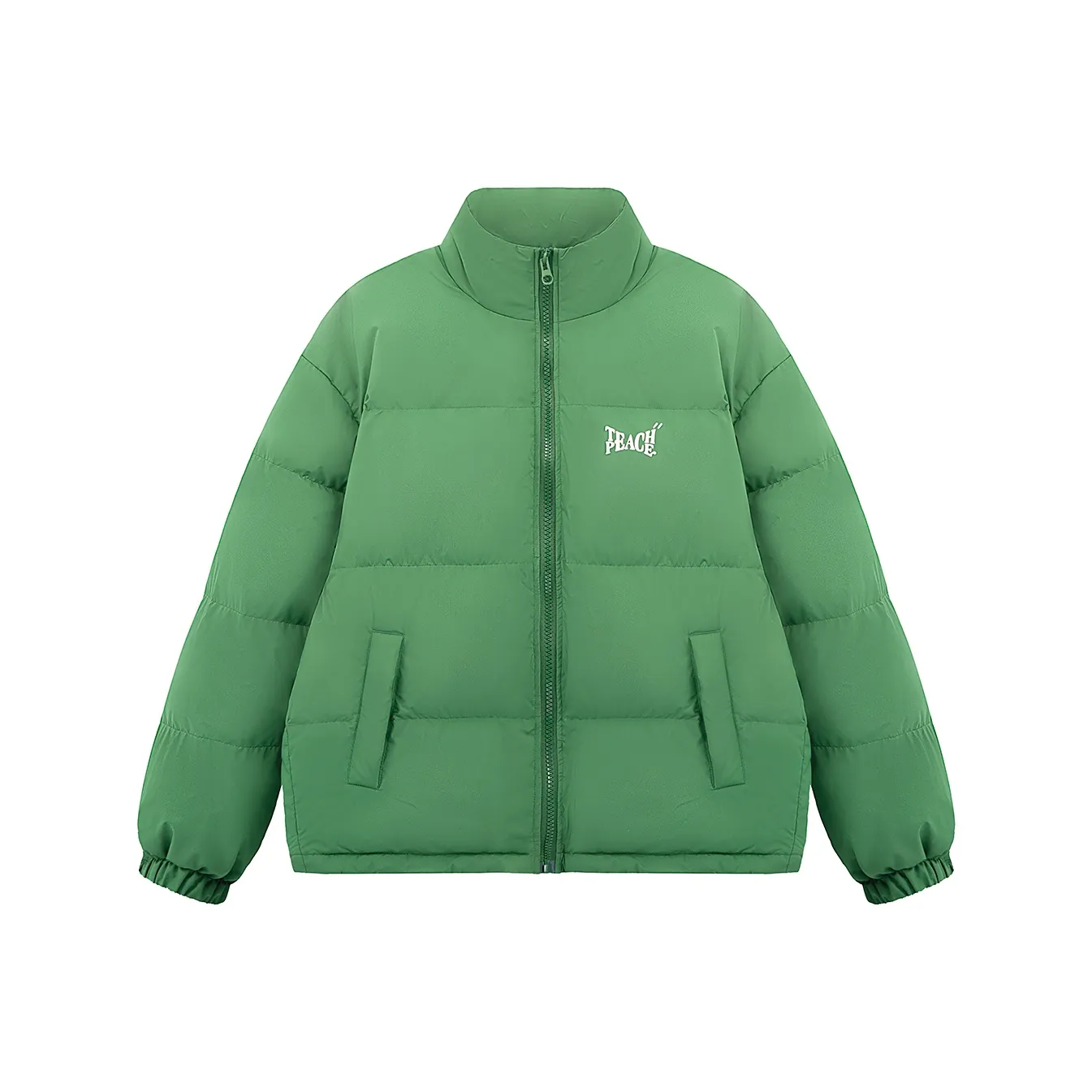 Teach Peace Основной с принтом буквы утолщенный воротник-стойка 90% белый утиный пух куртка пуховик унисекс