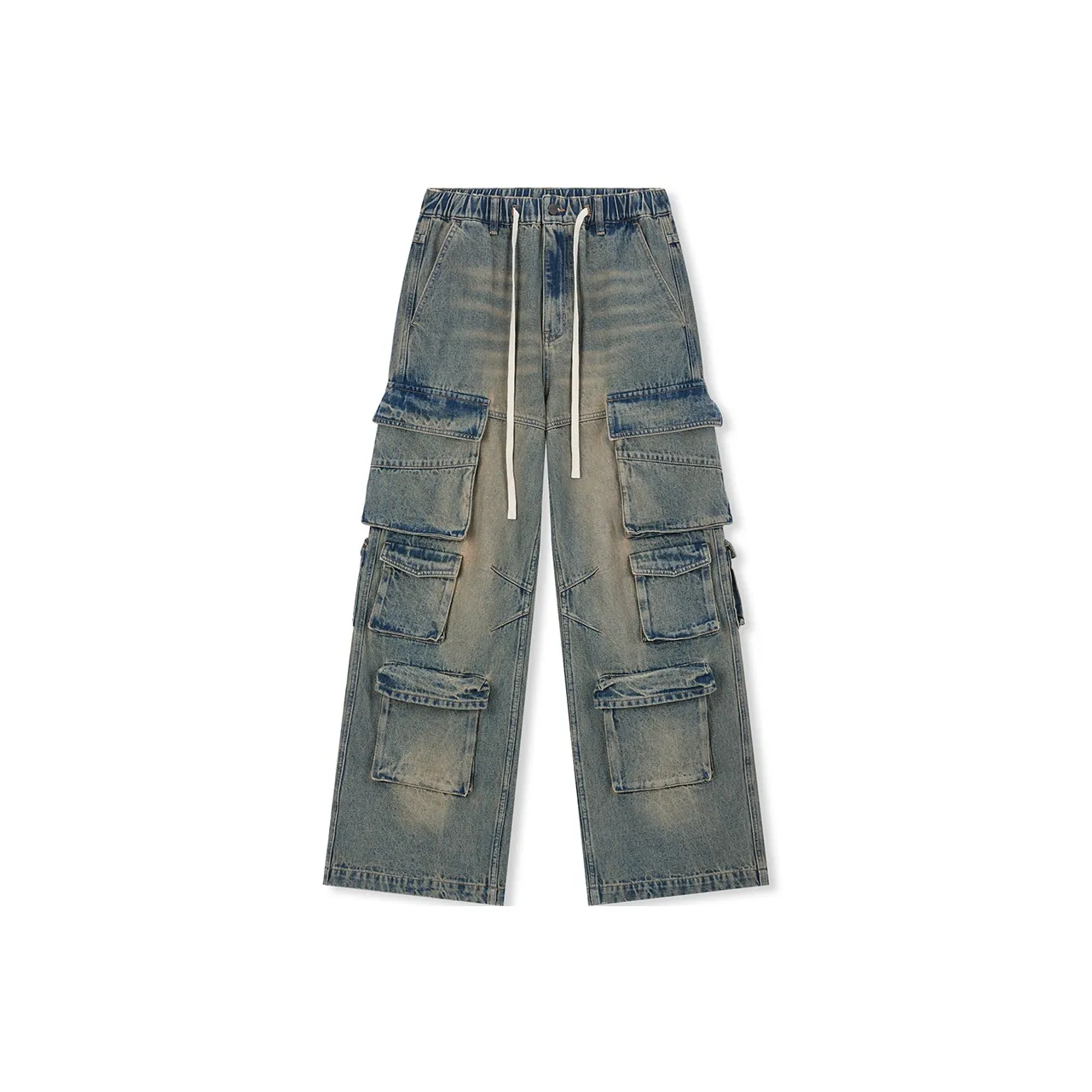 Безшовный крой, синий, унисекс, джинсы