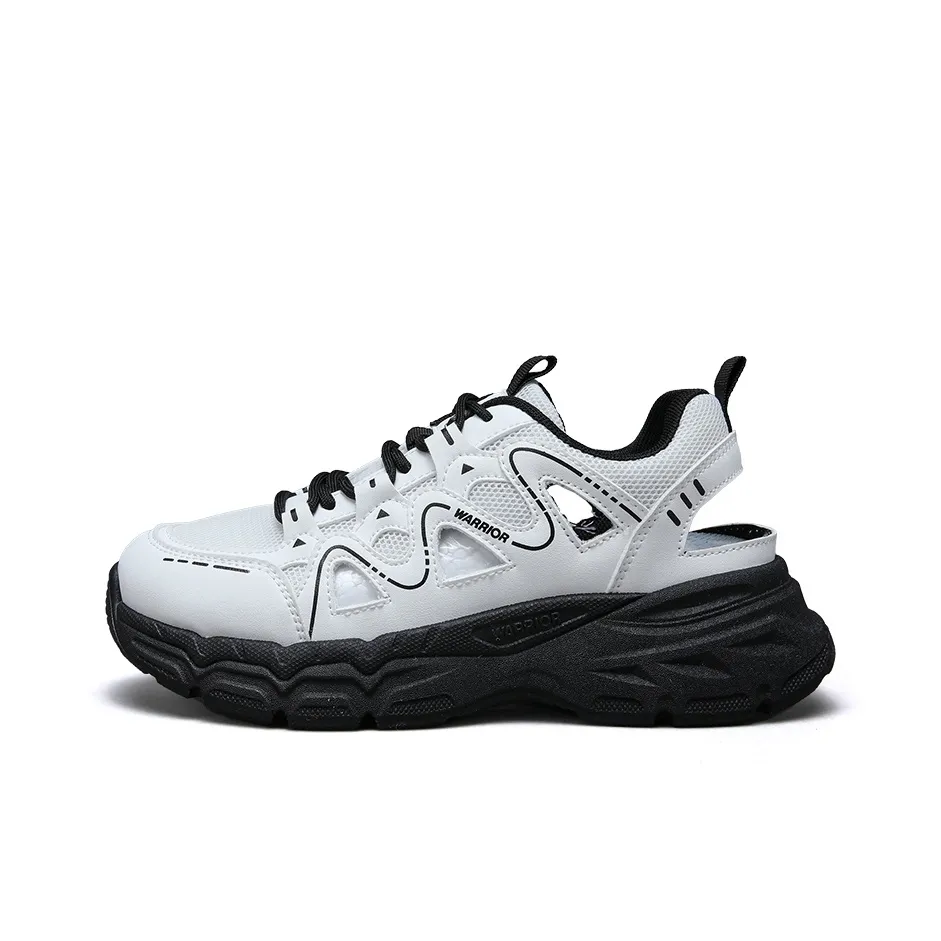 Warrior Shock Absorbers With Slip Resistant And Abrasion Resistant Properties Low Top Casual Shoes Women's White Black