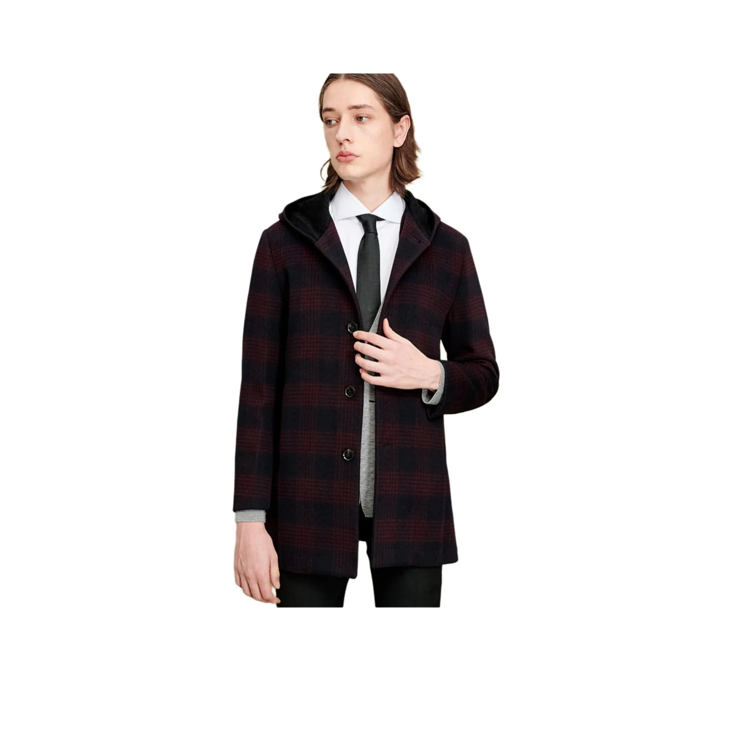 JODOLL Мужское пальто бордового цвета