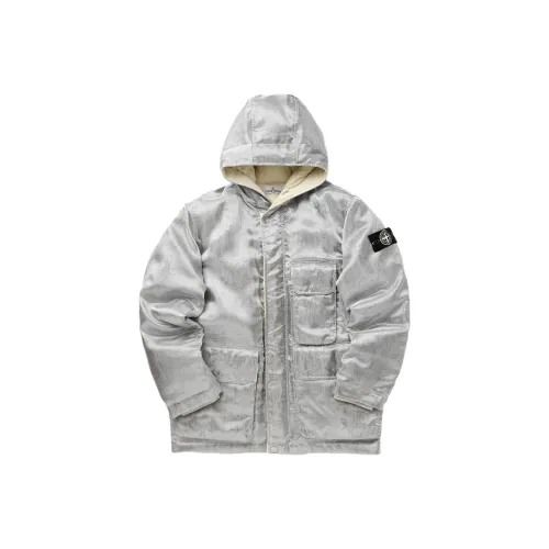 STONE ISLAND Мужские Куртки Серебристого Цвета