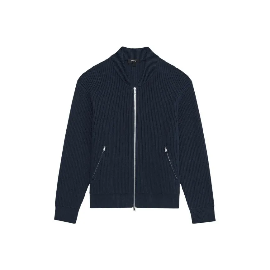 THEORY Ryke Baseball collar Cardigan