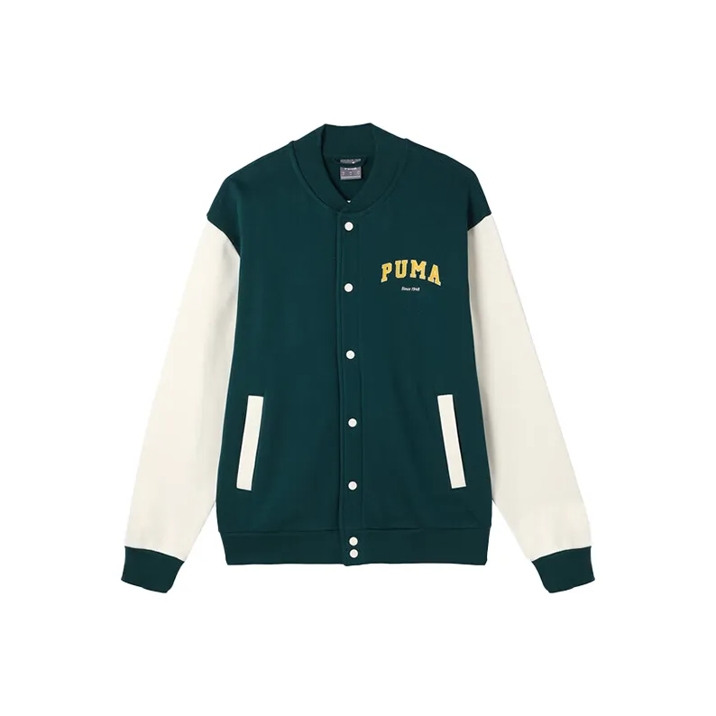 PUMA Бейсбольная куртка Мужская Зеленая