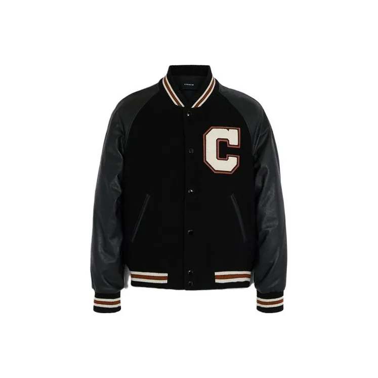 COACH SS23 Baseball Jacket Men's Black