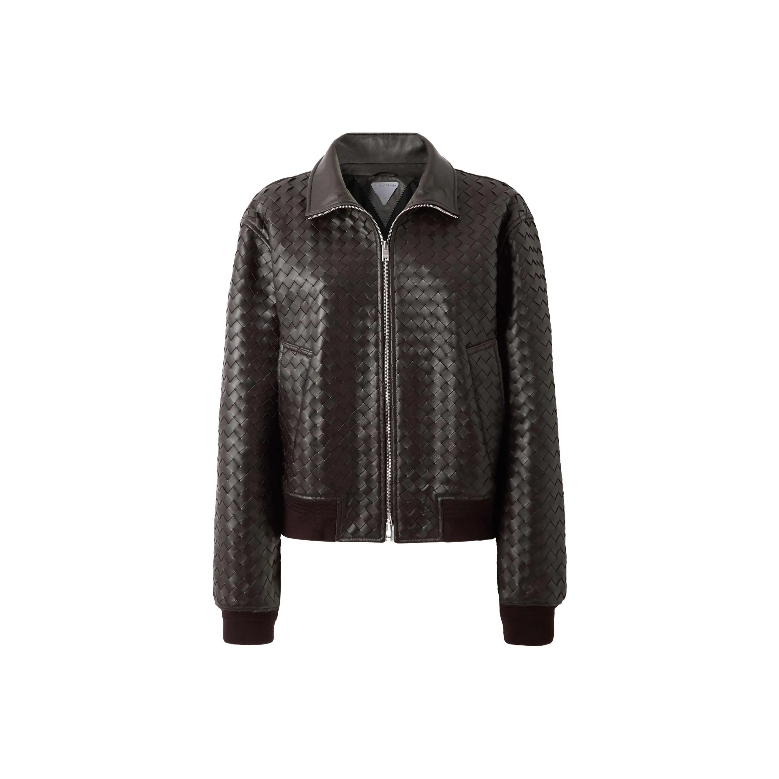 Bottega Veneta Intrecciato Leather Coat