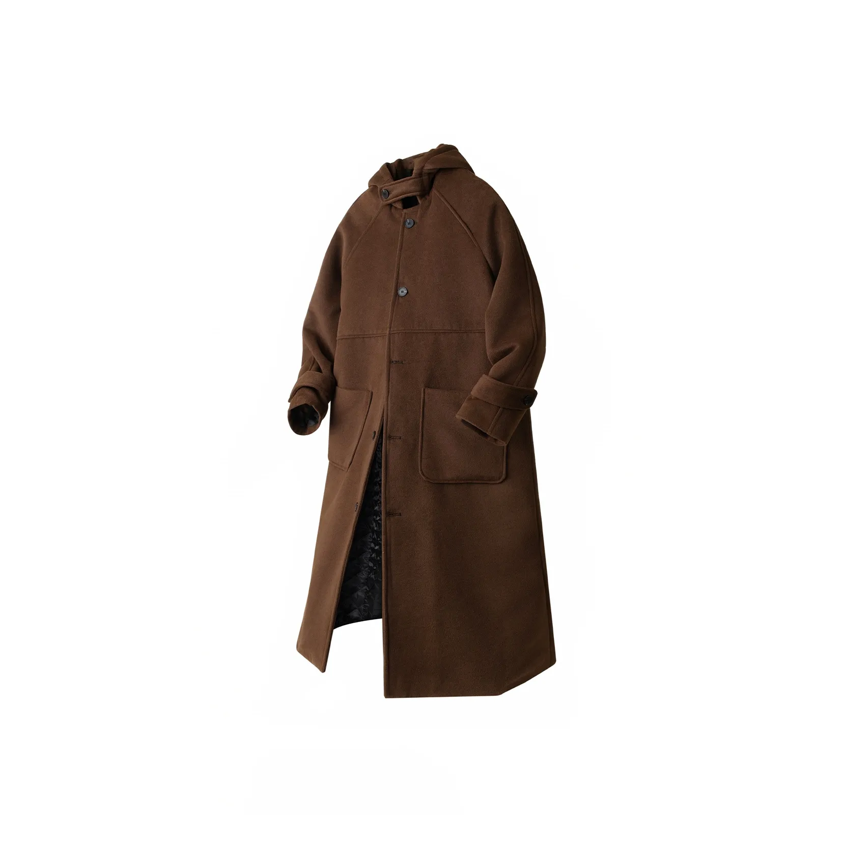 ASEDE Темно-коричневое унисекс пальто