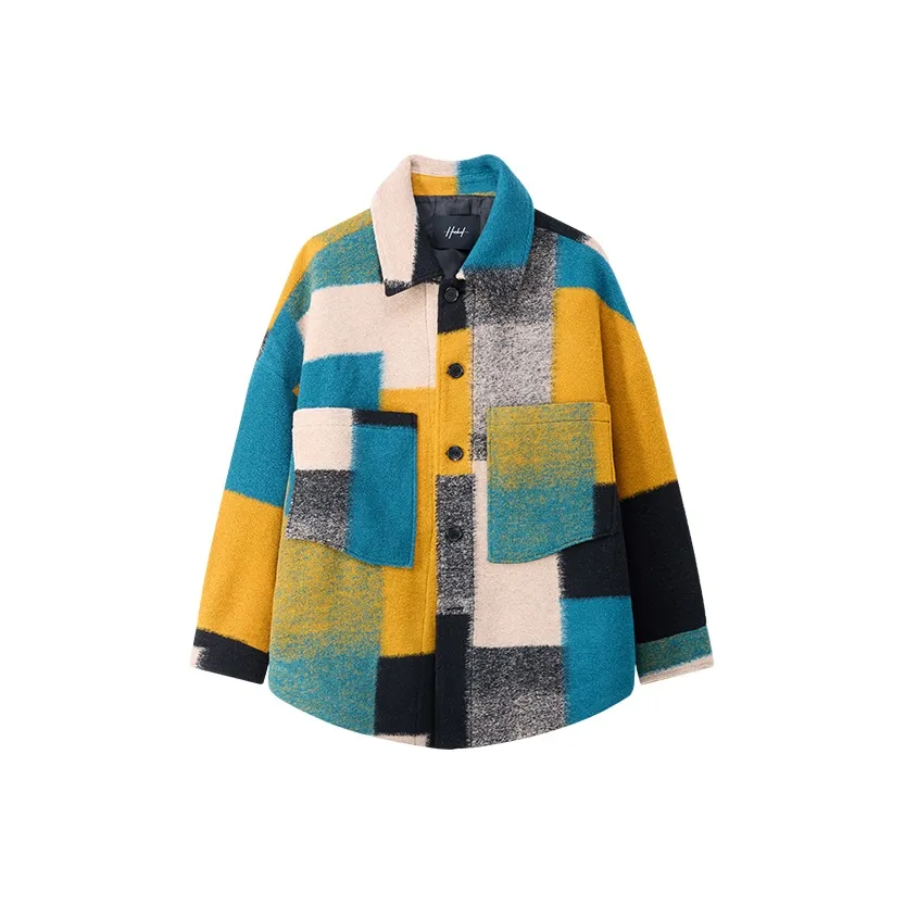 HERBEL Желтая клетка Мужское пальто