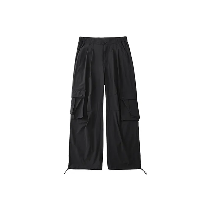 DIMC Wide Leg Thin Casual Pants Summer Men's Black