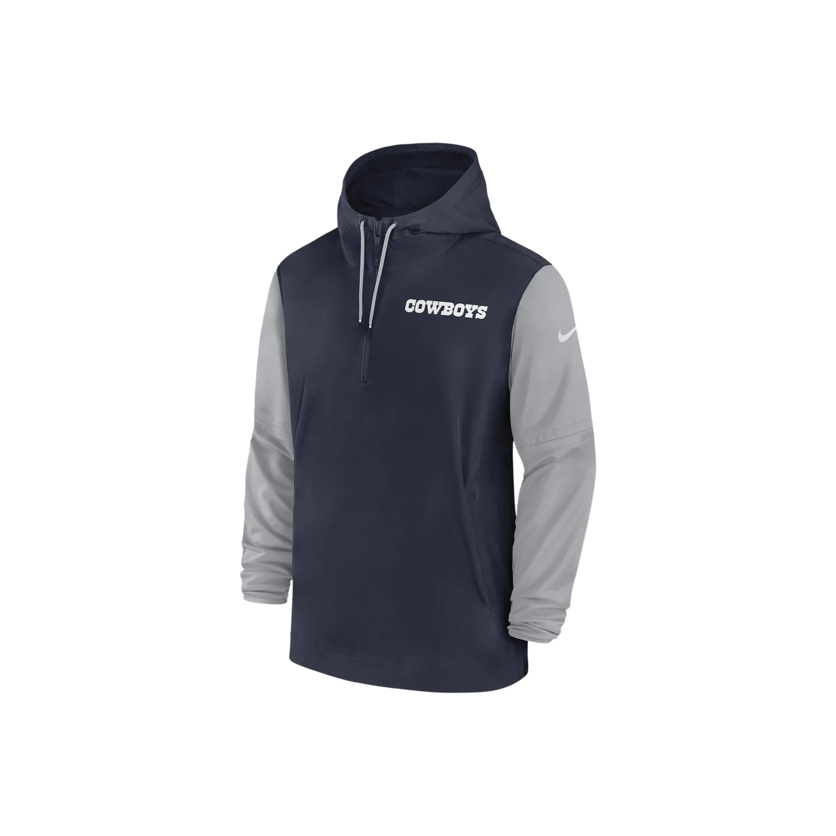 Nike Dallas Cowboys Sideline Pre Game Player Men's Nike Nfl 1/2 Zip Hooded Jacket