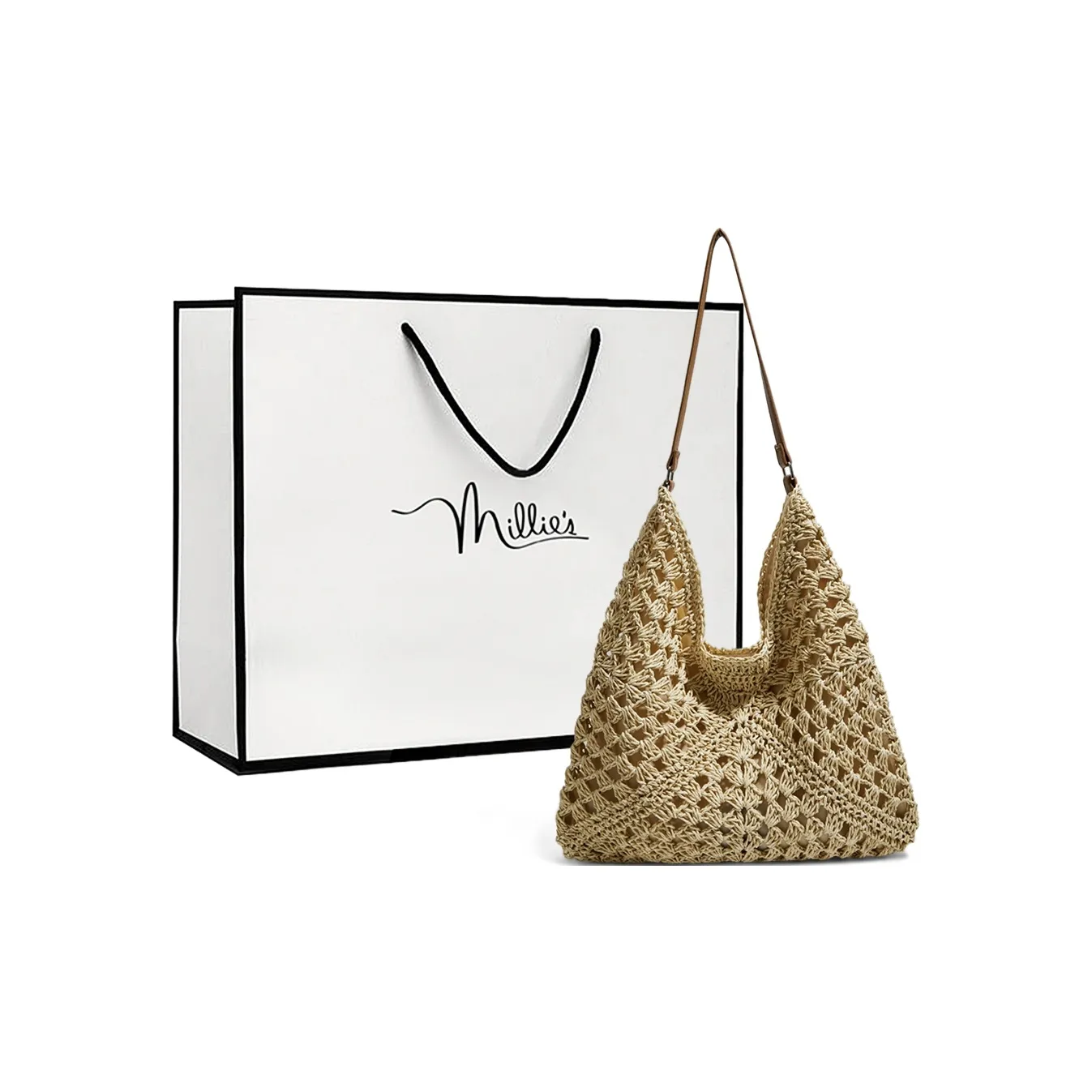 MILLIE'S Ткань Тоут Сумка Сумка для покупок Подмышечная Сумка Сумка на плечо Стандартная Женская Многоцветная