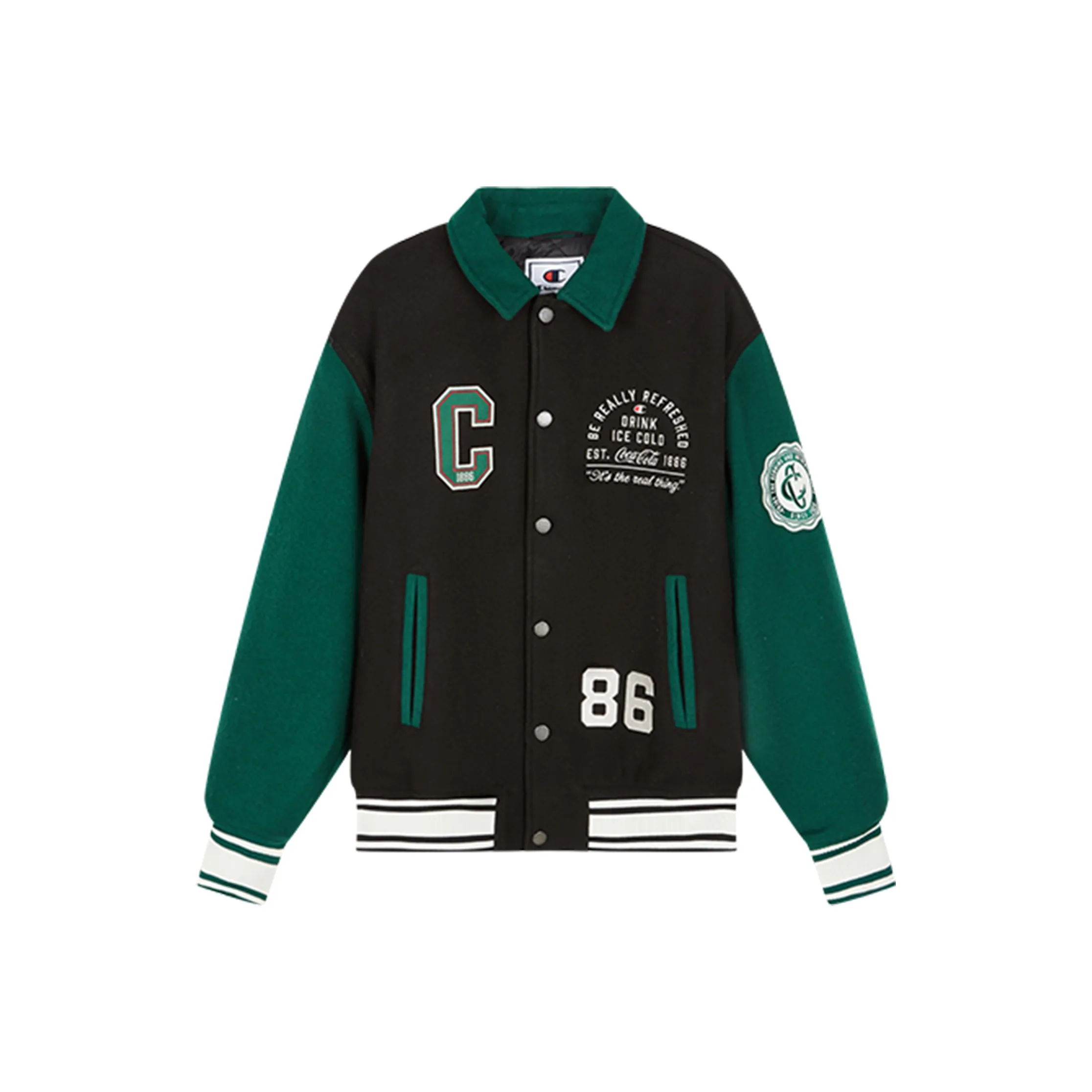 Champion x COCA COLA Бейсбольная куртка Версия для США Унисекс Яшмовый