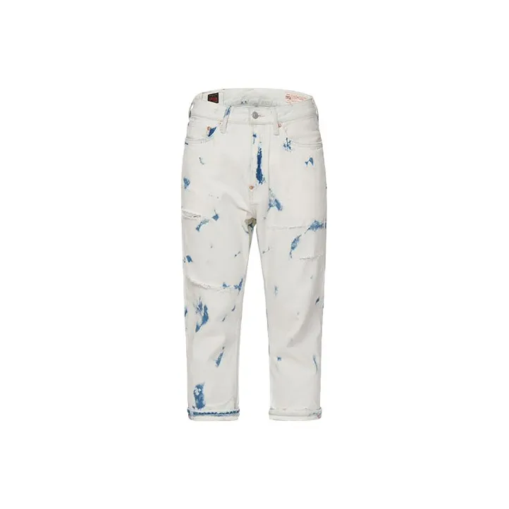 EVISU Tapered Pants Non-Stretch Moderate Jeans Men's Denim Blue