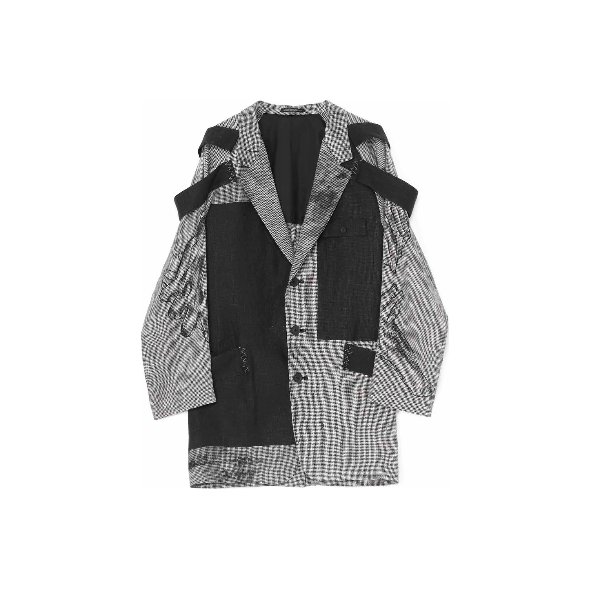 Yohji Yamamoto Layered design Linen Blazer